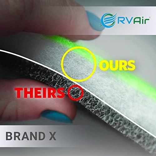 RV Air AC филтер - Делови за замена за додатоци за кампери, климатизери за патувања за приколка, MERV 6, издржлив, без прашина
