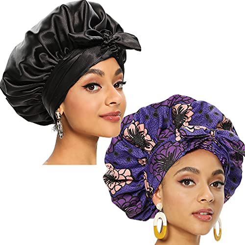 Сатенска хауба за жени, свилена хауба за кадрава коса за коса за црни жени сатенска коса анкара африканска глава за глава за глава за глава
