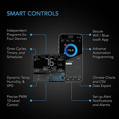 AC Infinity Advance Grow Grow 3x3, 3-растителни комплети, WiFi-Interigrated Grow Growth Chat Chit, Автоматизирана вентилација, циркулација,