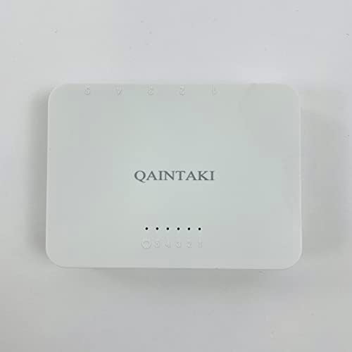Прекинувачи за етернет Qaintaki, едноставен дизајн, приклучок и игра, стабилен пренос, 5 порта, компатибилен со компјутери, печатари,