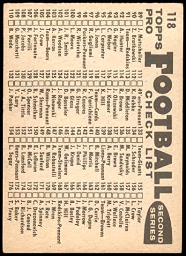 1959 Топс 118 Кардинали Тим Листа Чикаго Кардинали-ФБ ВГ Кардинали-ФБ