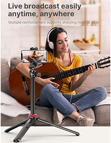 Xixian MT-44 Extendable Mini Tr Stand Flexible Protible Selfie Stick со 360 ° ротирачки топка глава за брзо ослободување на плочата