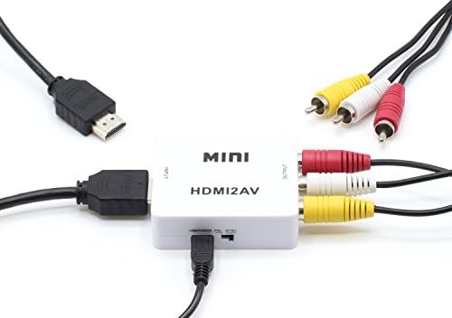 COMMPLE CO-HDMI До RCA Конвертор-Конвертира ОД HDMI - Не Работи Во ОБРАТНА-Надолу КОНВЕРТИРА-Бел Комплет