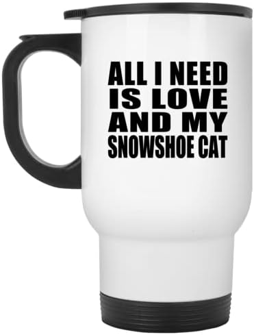 Дизајнирајте Се Што ми треба Е Љубов И Мојата Мачка За Чевли За Снег, Бела Патна Кригла 14оз Изолирана Гимнастика Од Нерѓосувачки