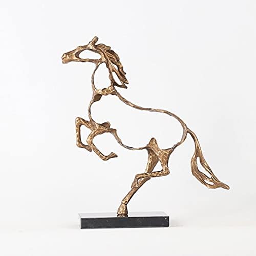 Статуа на скулптури колекционерски фигурини нови кинески апстрактни леано железо животинско декорација на коњи генерал Танг ма десктоп