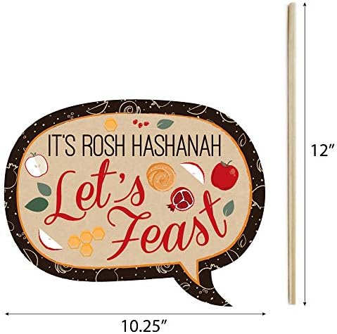 Голема точка на среќа Смешна Рош Хашанах - Еврејска новогодишна забава со фото штанд со реквизити - 30 брои
