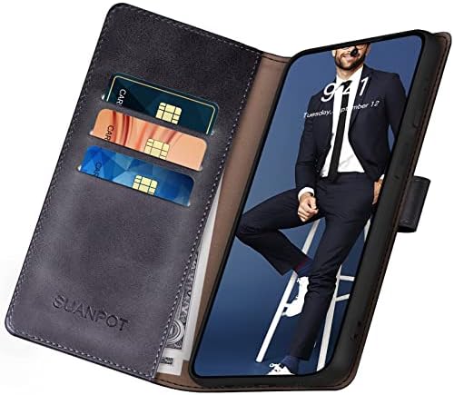 SUANPOT За samsung Galaxy S23 +/ плус паричник случај СО Рфид Блокирање Кредитна Картичка Носителот, Флип Книга СТП Кожа Заштитна Покривка