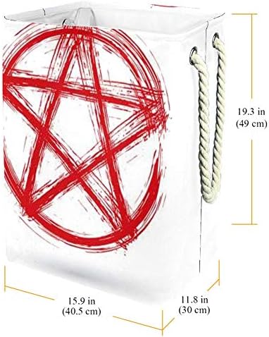 ЏРОУ Пентаграм Црвена Магија Ѕвезда Перење Кофа За Перење За Детска Соба Дома Организатор Расадник Складирање Бебе Попречува