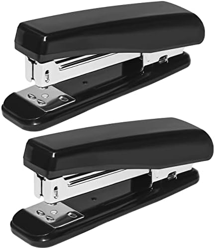 Jikiou 2 Pack Basic Staplers со 3 отстранувачи на пакувања и 10000 стандардни главни делови за домашна канцеларија