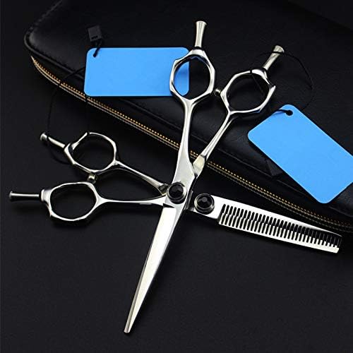 Ножици за сечење коса, 6 инчен јапонија 440с челик облик ножици за сечење коса бербер маки ножици за разредување фризура ножици