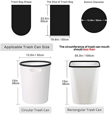 Миленичиња Кеси За Отпадоци, Кеси За Ѓубре, 100 Брои 6 Галони [Екстра Дебели] [Доказ За Истекување] Кеси За Ѓубре Облоги За Корпи За