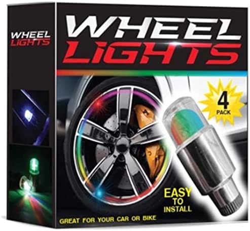 4 Спакувајте Шарени LED Светла За Тркала за автомобил, мотоцикли или велосипедски тркала светла за воздушни вентили со сензори за движење