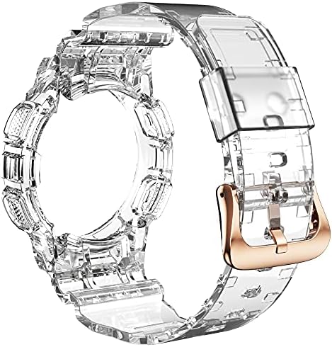 OTGKF TPU Транспарентен Бенд+Случај Часовник Ремени За Samsung Galaxy Активни 2 40mm Спортски Ремен Случај