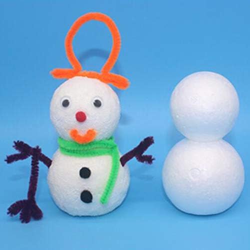 Занаети од 5 парчиња занаети од пена Божиќни топки Божиќни топки Снежен човек полистирен калапи за пена украс за DIY уметнички занаетчиски