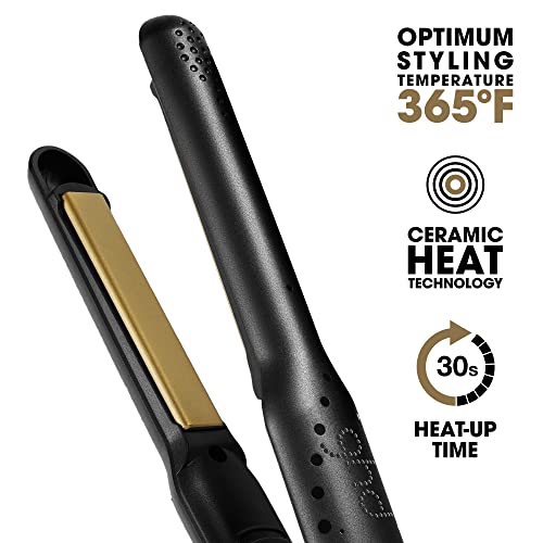 GHD Mini Styler Essentials Duo | Мини рамен железо засилување со телохранител за заштита на топлина за заштита на топлина