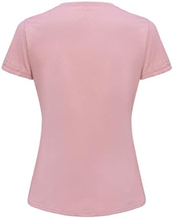 Симпатични врвови маички печатени врвови на тренингот летни врвови за жени лабави кратки ракави Туника врвови класични кошули за блуза од вратот