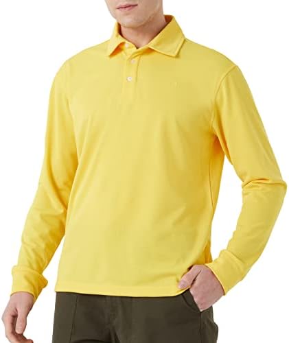 Навискин машки пол кошула за голф кошули UPF 50+ Брзи суви долги и кратки ракави на отворено тактички кошули