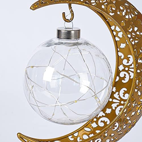 Edto LED железо месечина ламба топка, муслимански фестивал Декоративна ламба за спални простории за маса, атмосфера за моделирање на ламба