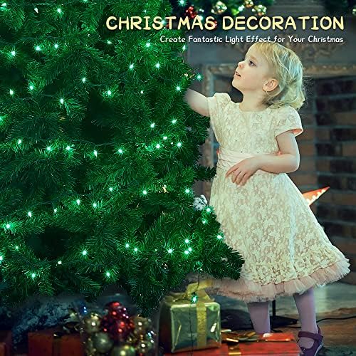 Woohaha Божиќни низа светла, 120V UL Сертифициран 2PACK 50 COUNT INCANDESCENT CLEAR MINI GREEN WIRE FAIKE LIGHT, XMAS TREEL LIGHTS за