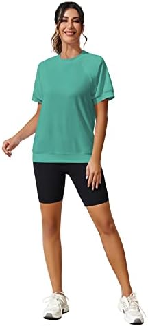 Маици за маички за жени за жени летни женски врвови кратки ракави џемпери случајни основни мета