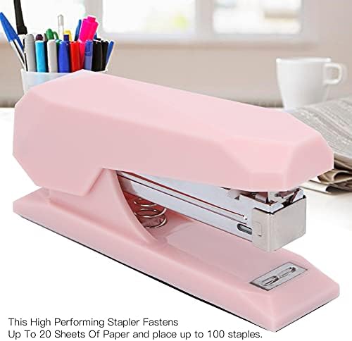 Stapler, 1,7in Depthop Stapler, 100 Stapler за биро за нокти, 20 листови за капацитет на капацитети, Степлер на лесна должност,