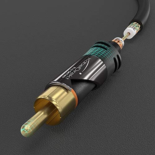 Kabeldirekt - долг 20ft - RCA/Phono Subvoofer Оловен кабел, 1 до 1 RCA/Phono, Audio/Digital/Video