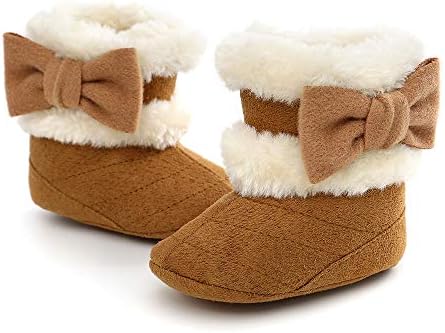 Унисекс бебешки чизми новородени бебешки девојчиња чизми меки единствени чевли со мали лежишта за новороденчиња за новороденчиња зимски топли