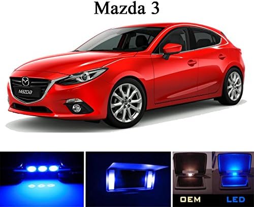 2004 - 2015 Mazda 3 Ultra Blue LED светилки за суета/Sunvisor