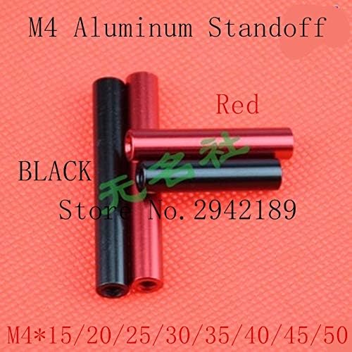 Завртки 10 парчиња/лот М4 алуминиумски растојание M415/20/25/30/35/40/45/50 црна или црвена анодизирачка алуминиумска алуминиумска тркалезна