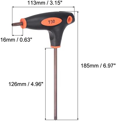 UXCELL T25 ANTI TAMPER TORX KEY TORX KEY TANCHEL DUAL END CRENCH, S2 челик