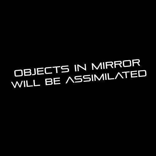 Објекти во огледало ќе бидат асимилирани Trek 8 винил налепница за налепници