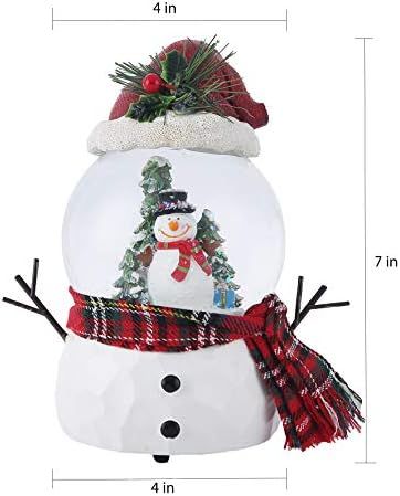 Музички Божиќен сјај на TZSSP Снежен човек со фигура вода топка Снежни глобуси Декорација игра Ви посакуваме среќен Божиќ